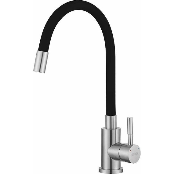 Смеситель для кухни Esko K44 B, чёрный/никель матовый, Цвет производителя: чёрный, никель фото 