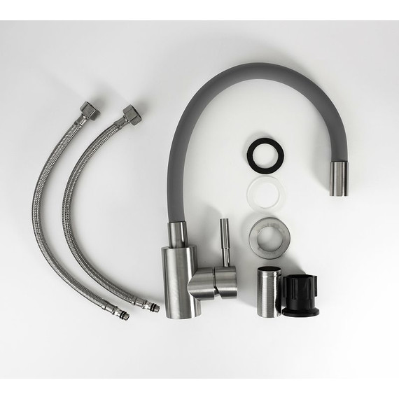 Смеситель для кухни Esko K44 G, серый/никель матовый, Цвет производителя: серый, никель фото 3