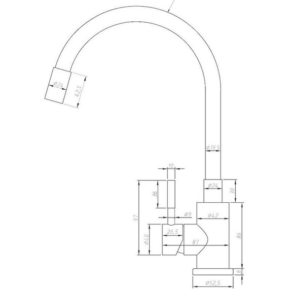 Смеситель для кухни Esko K44 G, серый/никель матовый, Цвет производителя: серый, никель фото 4
