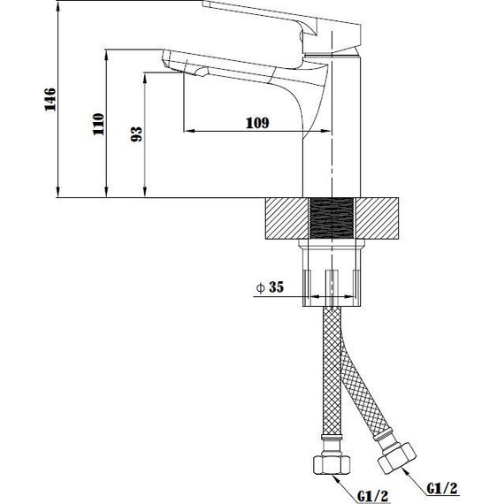 Смеситель для раковины Esko Singapore black SB 26, чёрный матовый фото 2
