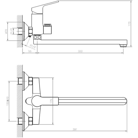 Смеситель для ванны Esko St.-Petersburg SPb 31 фото 3