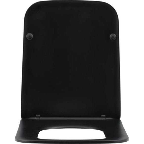 Унитаз подвесной безободковый Aquanet Rimless Tavr-W BL-103N-WHT black 287011 с тонкой крышкой микролифт, чёрный матовый, Цвет производителя: чёрный матовый фото 10