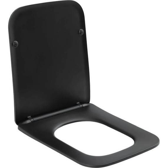 Унитаз подвесной безободковый Aquanet Rimless Tavr-W BL-103N-WHT black 287011 с тонкой крышкой микролифт, чёрный матовый, Цвет производителя: чёрный матовый фото 6