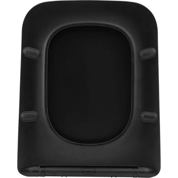 Унитаз подвесной безободковый Aquanet Rimless Tavr-W BL-103N-WHT black 287011 с тонкой крышкой микролифт, чёрный матовый, Цвет производителя: чёрный матовый фото 9