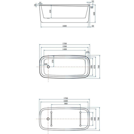 Ванна отдельностоящая Allen Brau Infinity 170х78 см 2.21003.20 фото 2