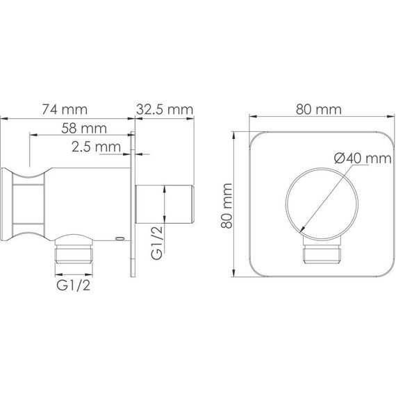 Шланговое подсоединение с держателем WasserKraft Spree A275, никель - 2 Шланговое подсоединение с держателем WasserKraft Spree A275, никель фото 2