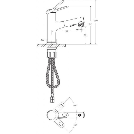 Смеситель для раковины BelBagno BB-LVMD-NERO-W0, чёрный матовый, Цвет производителя: чёрный матовый фото 2