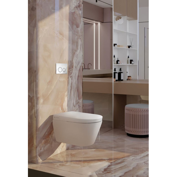 Инсталляция с подвесным унитазом-биде комплект: Tece Spring S955799 сиденье микролифт, кнопка смыва хром - 5 Инсталляция с подвесным унитазом-биде комплект: Tece Spring S955799 сиденье микролифт, кнопка смыва хром фото 5