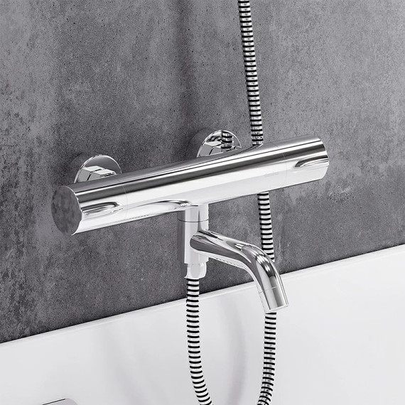 Смеситель для ванны с термостатом Damixa Scandinavian Pure 363000000, Цвет производителя: хром фото 3