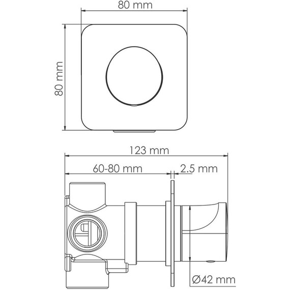 Переключатель потоков на три потребителя WasserKraft Spree A273, никель - 3 Переключатель потоков на три потребителя WasserKraft Spree A273, никель фото 3