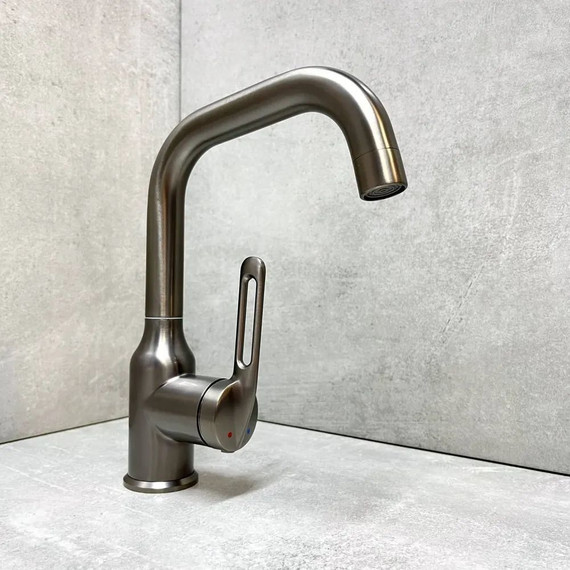 Смеситель для раковины Haiba HB10825-3, графит фото 3