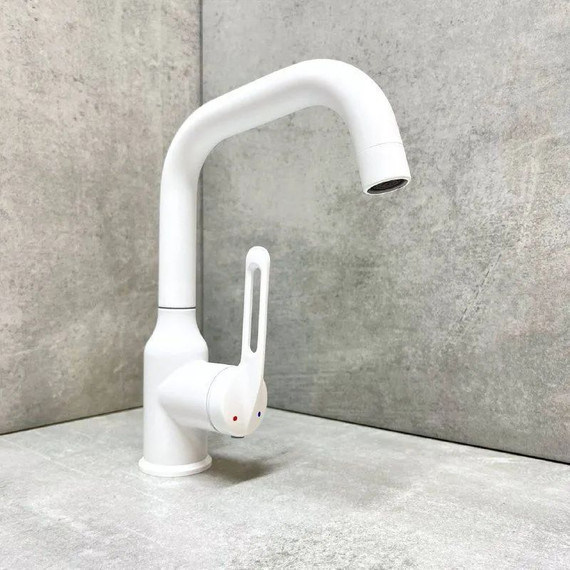 Смеситель для раковины Haiba HB10825-8, белый - 3 Смеситель для раковины Haiba HB10825-8, белый фото 3