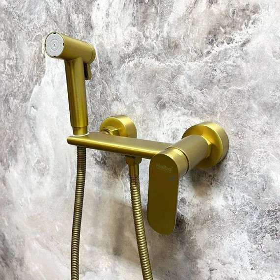 Набор для гигиенического душа Haiba HB5516-5, золото - 4 Набор для гигиенического душа Haiba HB5516-5, золото фото 4