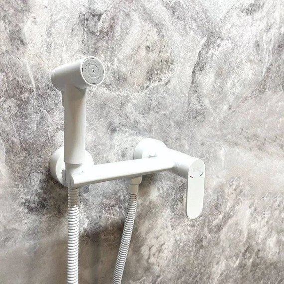 Набор для гигиенического душа Haiba HB5516-8, белый - 3 Набор для гигиенического душа Haiba HB5516-8, белый фото 3