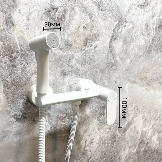 Набор для гигиенического душа Haiba HB5516-8, белый - 8 Набор для гигиенического душа Haiba HB5516-8, белый фото 8