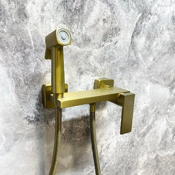 Набор для гигиенического душа Haiba HB5517-5, золото - 4 Набор для гигиенического душа Haiba HB5517-5, золото фото 4