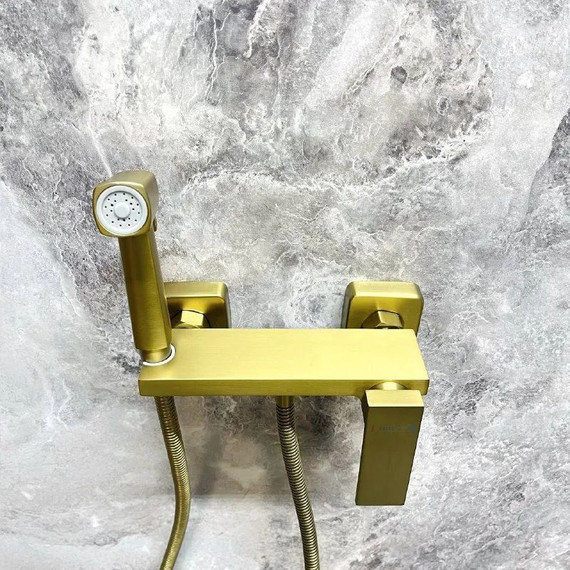 Набор для гигиенического душа Haiba HB5517-5, золото - 5 Набор для гигиенического душа Haiba HB5517-5, золото фото 5