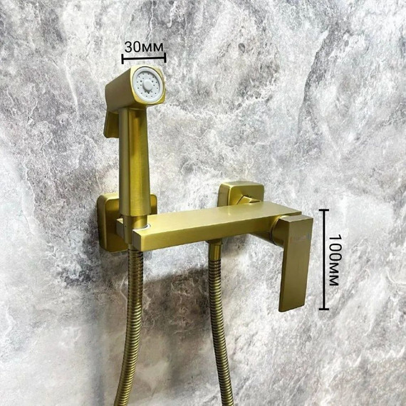 Набор для гигиенического душа Haiba HB5517-5, золото - 8 Набор для гигиенического душа Haiba HB5517-5, золото фото 8