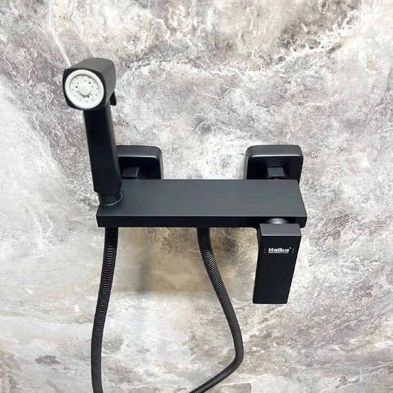 Набор для гигиенического душа Haiba HB5517-7, чёрный матовый фото 3