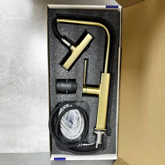 Смеситель для кухни Haiba HB73824-5, золото фото 2