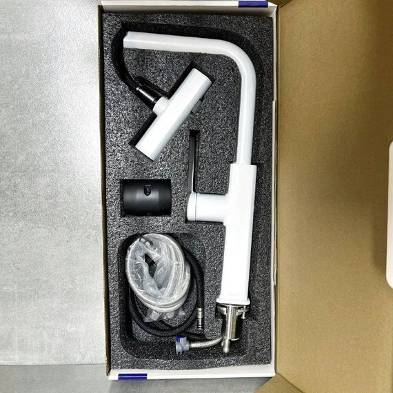 Смеситель для кухни Haiba HB73824-8, белый фото 4