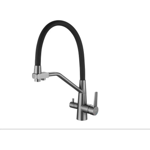 Смеситель для кухни Haiba HB76822-3, графит - 2 Смеситель для кухни Haiba HB76822-3, графит фото 2