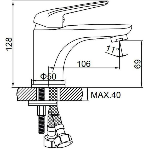 Смеситель для раковины Ledeme L1048C, бронза - 12 Смеситель для раковины Ledeme L1048C, бронза фото 12