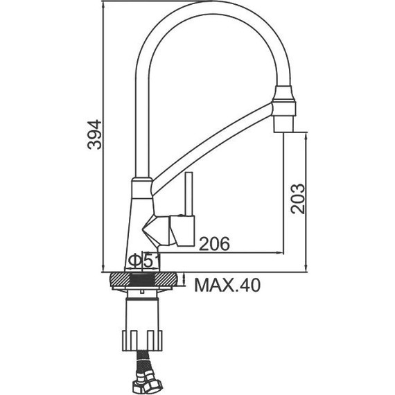 Смеситель для кухни Ledeme L4399U-12, графит - 4 Смеситель для кухни Ledeme L4399U-12, графит фото 4
