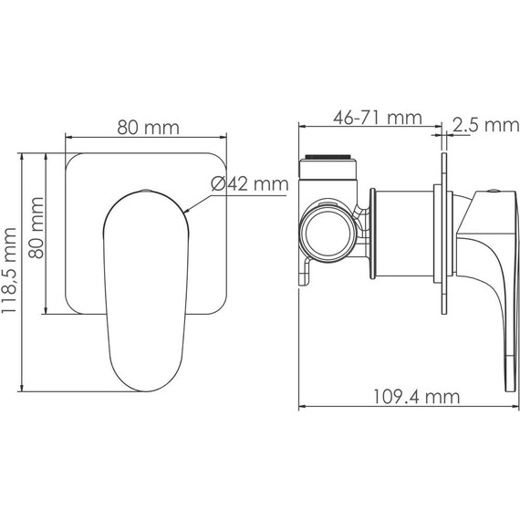 Смеситель для душа WasserKraft Spree 1451, никель - 2 Смеситель для душа WasserKraft Spree 1451, никель фото 2