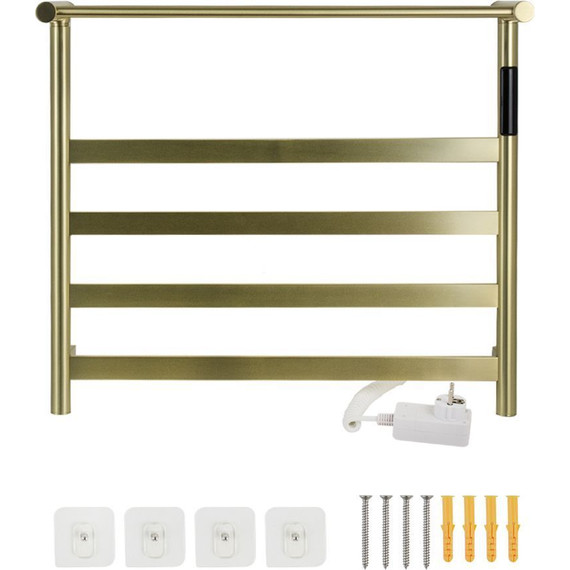 Полотенцесушитель электрический Kraftte с полкой П5 550x500 мм 44021, бронза фото 2