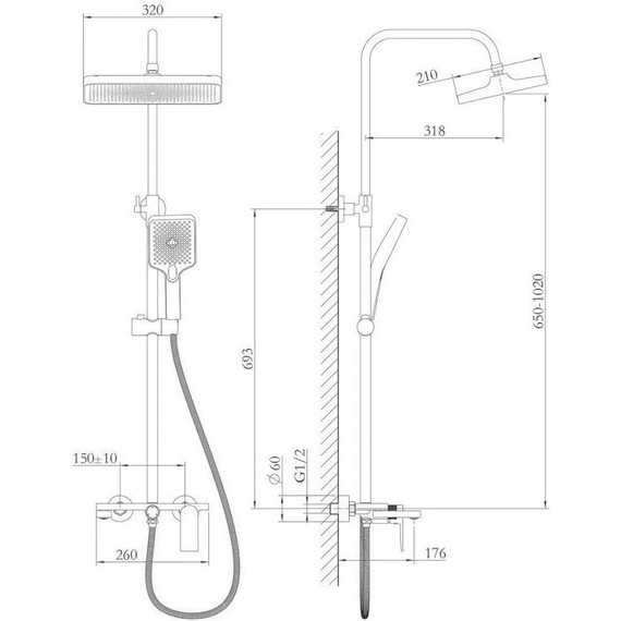 Душевая стойка Belz B24678-3, графит фото 11