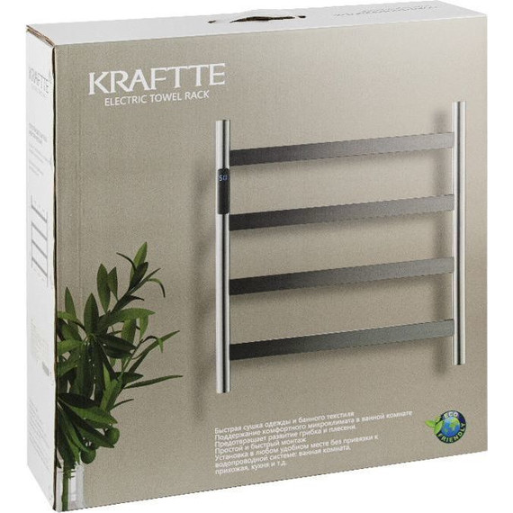 Полотенцесушитель электрический Kraftte П4 450x500 мм 44041, бронза фото 2