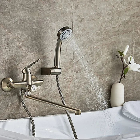 Смеситель для ванны Ledeme L2248C с душевым гарнитуром, бронза - 9 Смеситель для ванны Ledeme L2248C с душевым гарнитуром, бронза фото 9