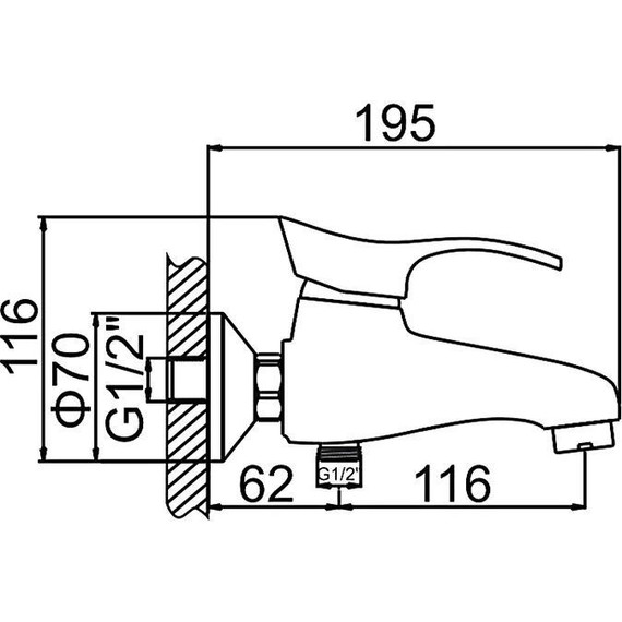 Смеситель для ванны Ledeme L3201 с душевым гарнитуром фото 2