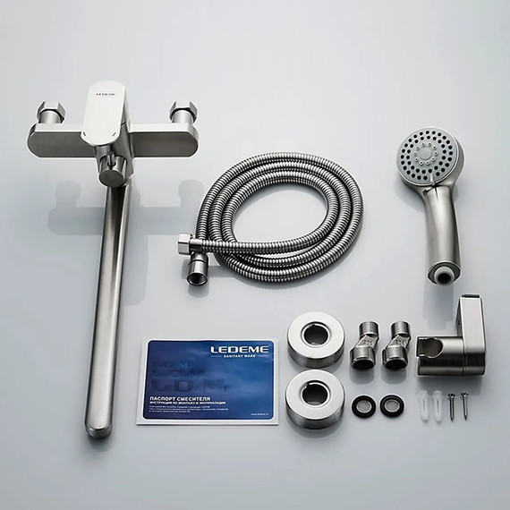 Смеситель для ванны Ledeme L72216 с душевым гарнитуром фото 9