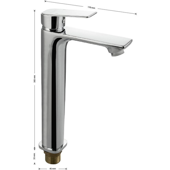 Смеситель для раковины высокий Magnus 8401 фото 7