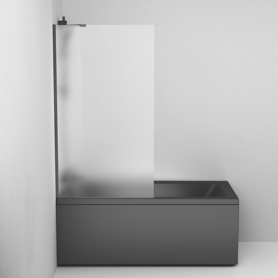 Шторка для ванны Am.Pm Gem 80х140 см W90BS-080-140BM (стекло 8 мм) чёрный/матовое фото 5