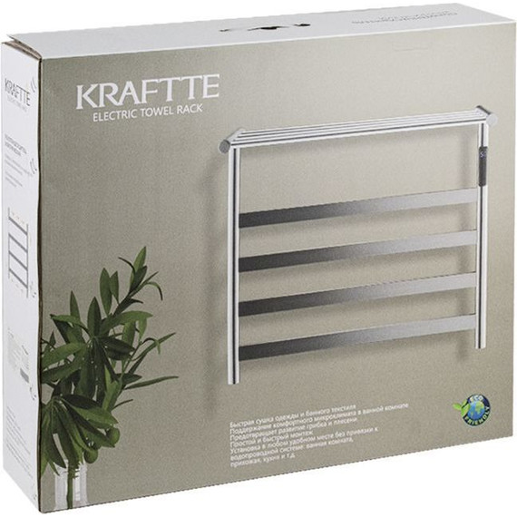Полотенцесушитель электрический Kraftte с полкой П5 550x500 мм 44021, бронза фото 4