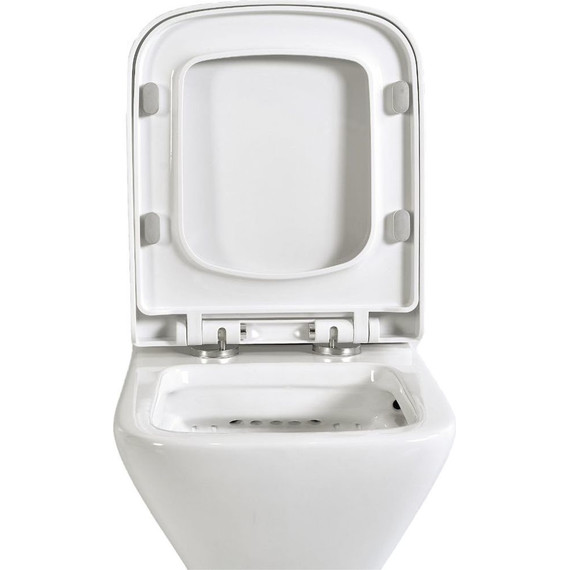 Унитаз-компакт безободковый Mirsant Link PP с крышкой микролифт фото 2