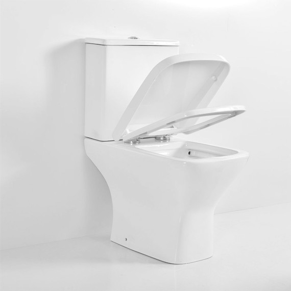 Унитаз-компакт безободковый Mirsant Link PP с крышкой микролифт фото 3