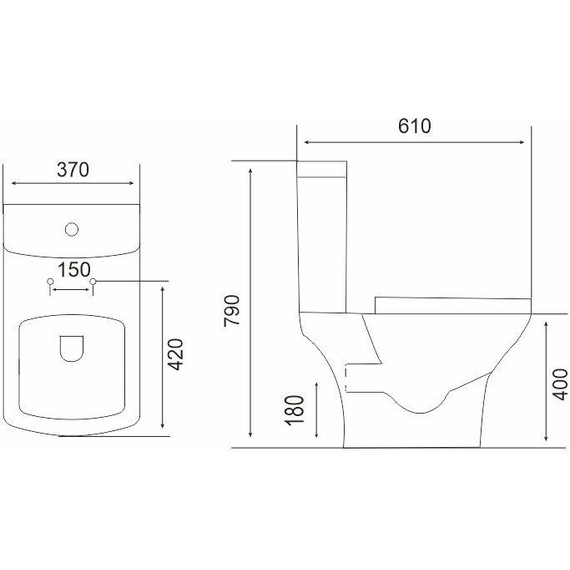 Унитаз-компакт безободковый Mirsant Link PP с крышкой микролифт фото 7