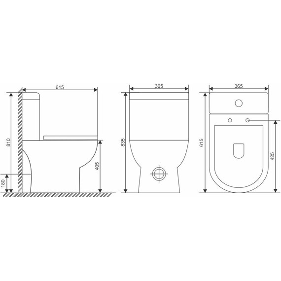 Унитаз-компакт безободковый Mirsant Slim UF с крышкой микролифт фото 3