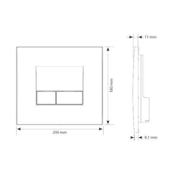 Кнопка смыва Siamp Smarty 31191010, белый фото 2