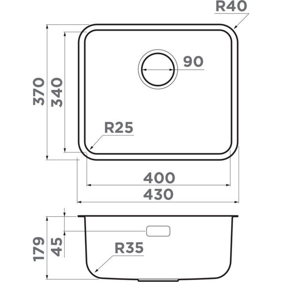 Кухонная мойка Omoikiri OMI 43-U/I ULTRA MINI-LG 4997403 0,8 мм, светлое золото, Цвет производителя: светлое золото фото 2