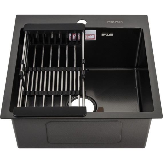 Кухонная мойка Fabia Profi 505033G 0.8 мм, графит фото 2