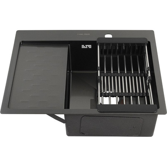 Кухонная мойка Fabia Profi 63503RG 0.8 мм L, графит фото 2