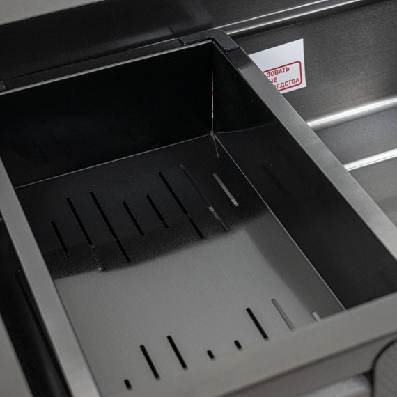 Кухонная мойка Fabia Profi 65503G 0.8 мм, сатин фото 4