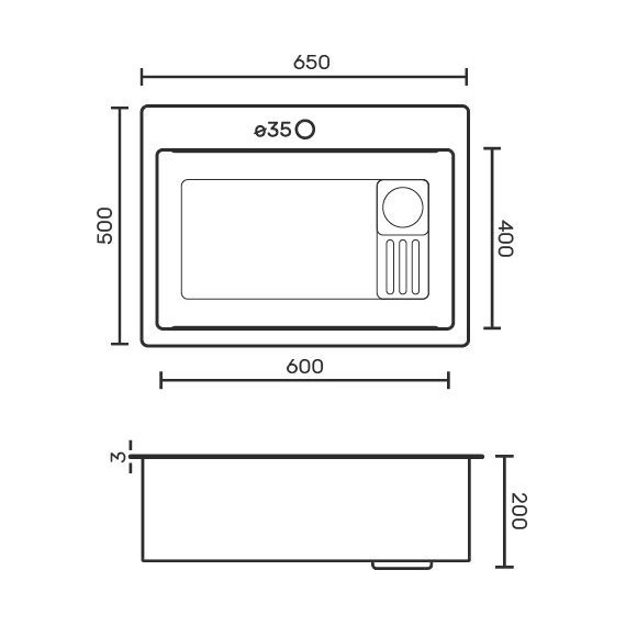 Кухонная мойка Fabia Profi 65505 0.8 мм фото 10
