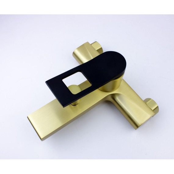 Смеситель для ванны Bronze de Luxe Element EL03GB, матовое золото/чёрный фото 3