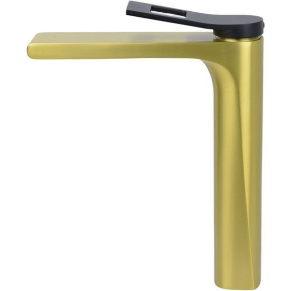 Смеситель для раковины высокий Bronze de Luxe Element EL21GB, матовое золото/черный фото 2